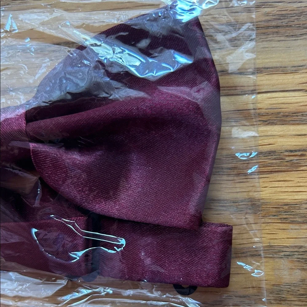 Sky Burgundy Bow tie